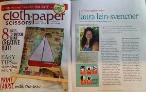 Collage Artist In Cloth, Paper Scissor July August Issue
